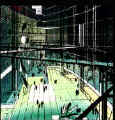 Forum & Metropolitan center de Tokyo, �clairage int�rieur : (architecte: Rapha�l Vinoly)